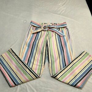 Multicolored striped Joe’s jeans